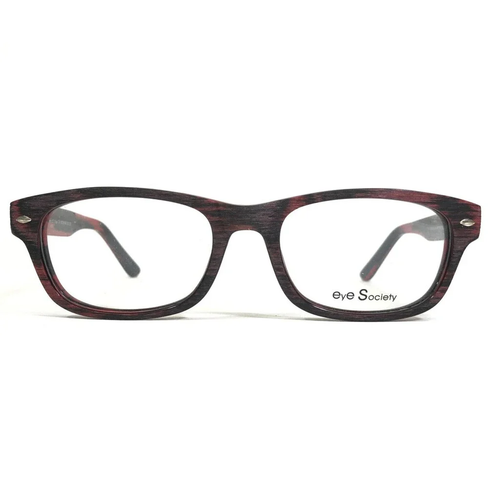 Eye Society Eyeglasses Frames Mod.ES brush 7A COL.B31 Black Red Wood 51-19-145